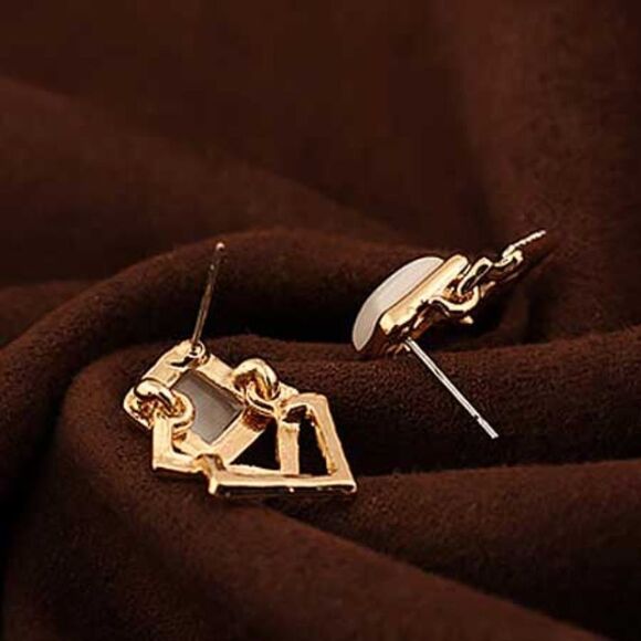 2/$21 Classy Opal Ladies Dangle Earrings - Picture 3 of 5